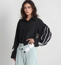 Ladies Black White Classic