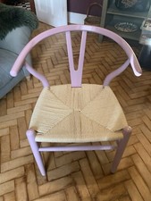 Wooden Wishbone Chair. Lotus Pink. Immaculate Condition.