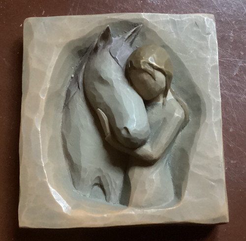 Willow tree bas relief horse - tree, bas-relief