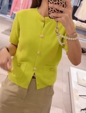 ZARA LIME SHORT SLEEVE KNIT