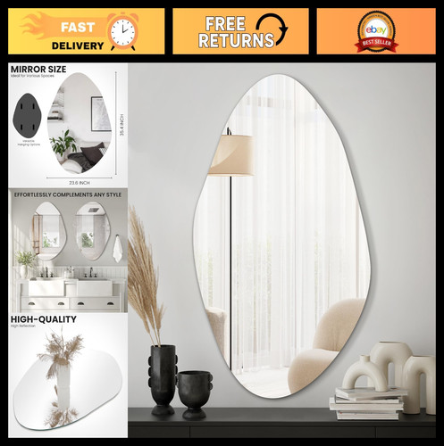 Asymmetrical wall mirror - wall,