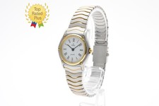 [ EXC＋5 ] EBEL 181908 Classic Wave Watch Quartz Women's Silver 18K Gold Watch