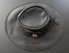 BC Hats Black Leather