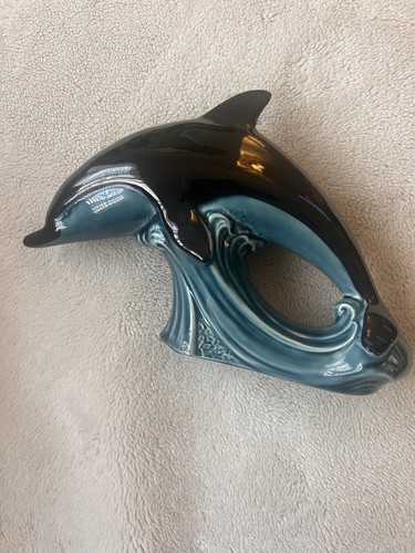 Poole pottery dolphin wave - dolphin, on