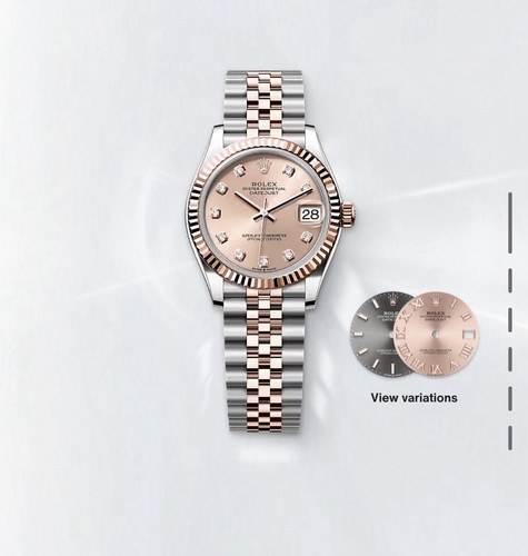 Ladies steel rose gold rolex - rose,