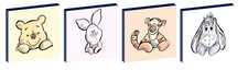 WINNIE THE POOH and FRIENDS SET OF 4 WALL ART PLAQUES/CANVAS PICTURES