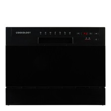 Cookology CTTD6BK Black Mini Counter Top Dishwasher, 6 place settings