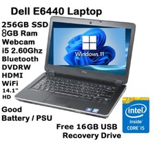 Superb DeLL Fast i5 Laptop 256GB SSD HDMI 14.1" HD New-WIN11 16GB USB Bluetooth