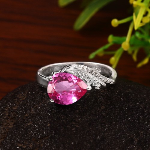 Aaa pink sapphire ring solid - aaa,