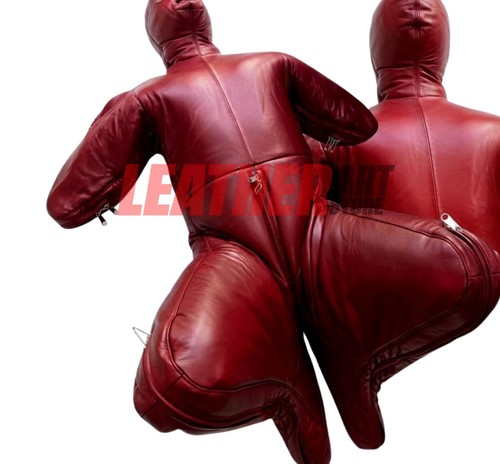 Red leather full body - full, bondage
