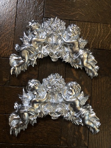 Pair decorative cherubs - decorative,