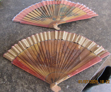 TWO ANTIQUE FANS
