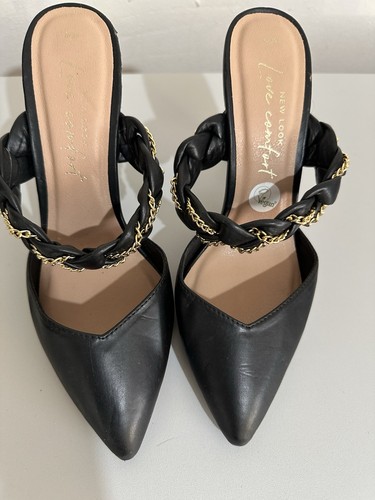 New look black gold chain - new,