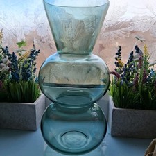 SCANDI LARGE BLUE  GLASS VASE