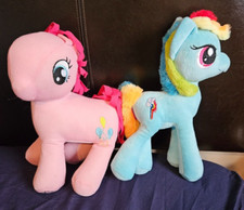 2 My Little Pony Soft Plush Toys Pinkie Pie & Rainbow Dash