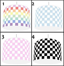 KIDS CHECKERBOARD , RACING , SKATING Light Shade  Lampshade  4 DESIGNS Reusable
