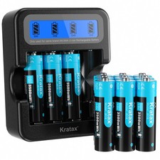 1.5V Rechargeable AA Lithium Batteries 3500mwh Li-ion Batteries and Fast Charger