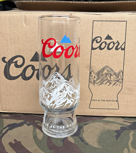 Coors pilsner beer glass - coors,
