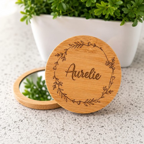 Personalised bamboo pocket - bamboo,