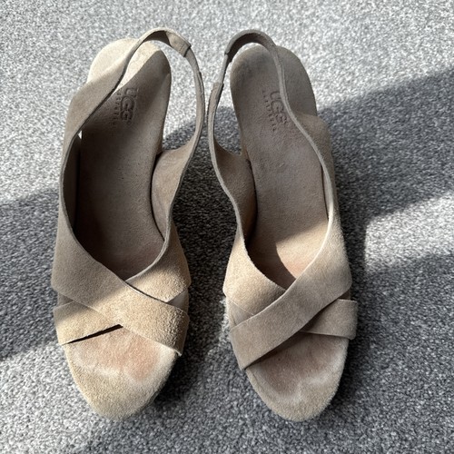 Tan suede ugg - cork, wedge