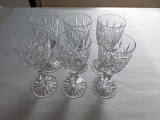 A Set Of 6 Cut Glass Crystal Port Or Sherry Glasses