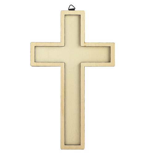 Large log cross wooden wall - large,