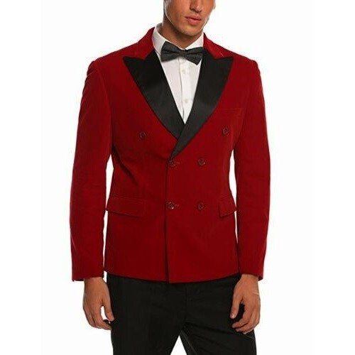 Mens red velvet - red, jacket