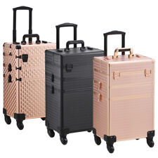 Rolling Cosmetic Cases Makeup Trolley Case on Wheels Beauty Storage Organiser