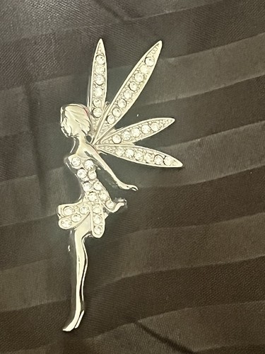 Crystal fairy brooch silver - fairy,