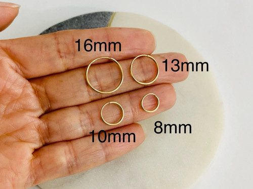 14k solid gold endless hoop - solid,