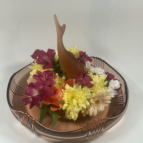 Pressed glass fish - pressed,