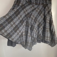 Tartan Grunge Skirt Punk Grey
