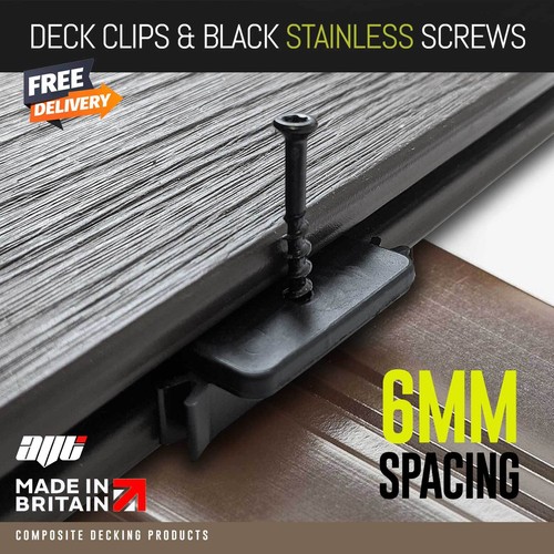 Composite decking clips 6mm - composite,