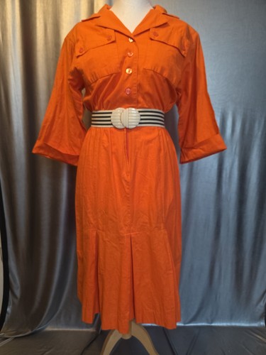 Orange cotton shirt - orange,