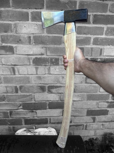 Hand forged wood splitting - forged, axe
