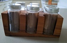 John Lewis Wood Spice Rack 6 X