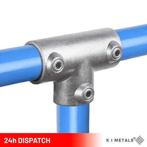 Galvanised key clamp handrail - galvanised,