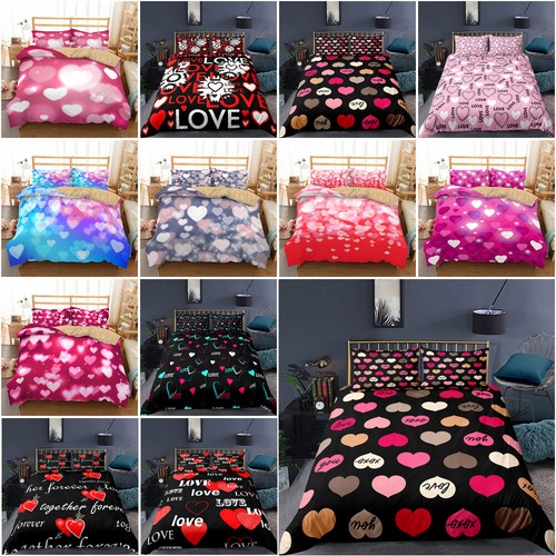 Love heart print quilt - heart,