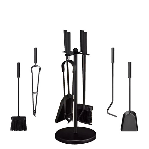 Piece black fireplace - 5-piece,