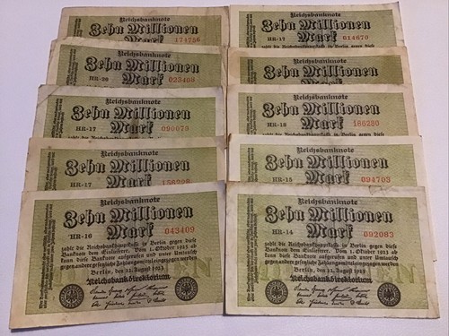 Lot german banknotes - of, 10