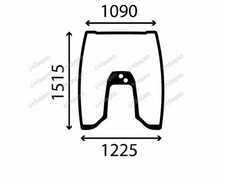 For Massey Ferguson 5600, 5700, 6600, 6700, 7600,7700 WINDSHIELD CURVED - TINTED