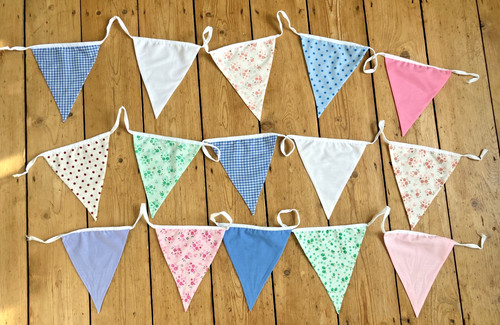 Handmade fabric bunting - , 6m