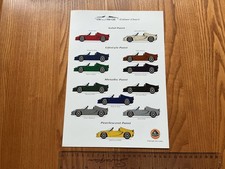 Lotus Elise S2 Series 2 Colour Chart Mid 2000s UK Market Single Sheet Brochure