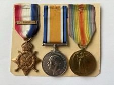 WW1 Mons Star With Bar Trio 50089 Sjt H B Kille Royal Field Artillery.