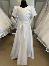 Satin Communion Dress - Age 9/134cm -New