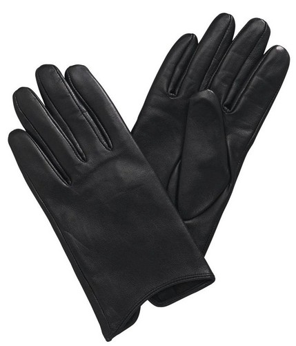 Ladies black leather driving - black,