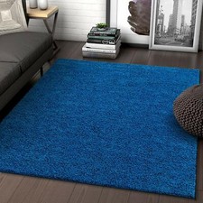 X LARGE DARK BLUE SHAGGY RUG