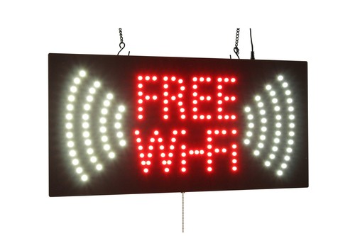 Free wifi sign - neon,