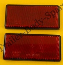 2 x Red Rear Reflectors 100mm