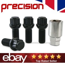 Black Locking Wheel Nuts Bolts